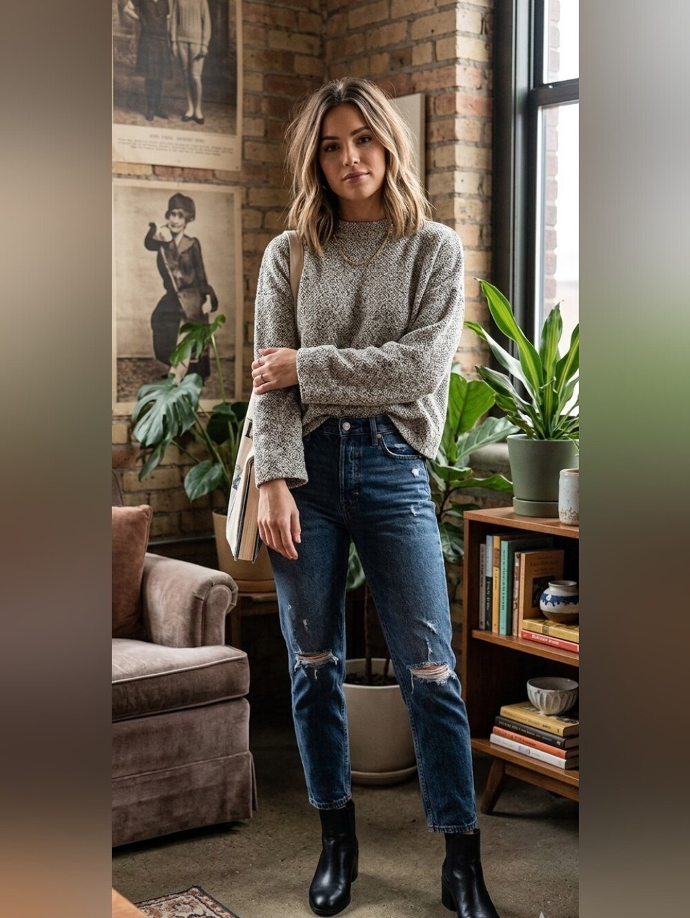 Madewell Gray Crewneck Sweater